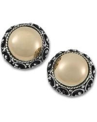 Samuel B. - Sterling & 18K Rose Button Stud Earrings - Lyst
