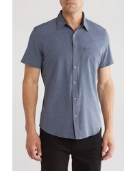DKNY - Lorin Short Sleeve Button-down Tech Shirt - Lyst