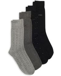 Calvin Klein - 4-Pack Combed Cotton Blend Dress Socks - Lyst