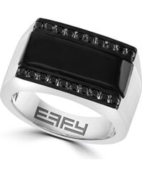 Effy - Onyx & Spinel Signet Ring - Lyst