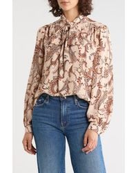 Gemma  Jane - Tie Neck Georgette Top - Lyst