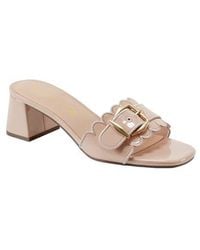 Unisa - Buckle Scalloped Slide Sandal - Lyst