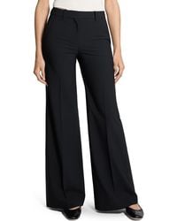 Theory - Mid Rise Stretch Wool Flare Pants - Lyst
