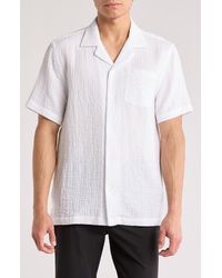 Original Penguin - Cotton Gauze Short Sleeve Button-Up Camp Shirt - Lyst