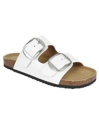 Seven7 - Griffin Faux Leather Double Strap Slide Sandal - Lyst