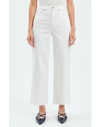 DAZE - Sun Raw Hem Crop Straight Leg Jeans - Lyst