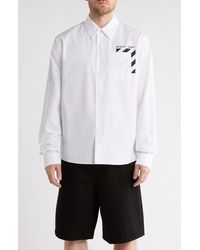 Off-White c/o Virgil Abloh - Diagonal Pocket Button-Up Shirt - Lyst