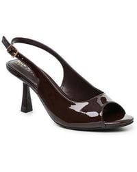 Nicole Miller - Peeps Crystal Peep Toe Slingback Pump - Lyst