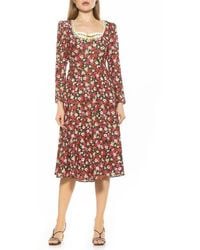 Alexia Admor - Zenaida Long Sleeve Fit & Flare Dress - Lyst