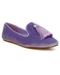 Rag & Co - Tromso Tassel Detail Velvet Loafer - Lyst