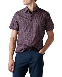 Rodd & Gunn - Russel Sports Fit Floral Short Sleeve Cotton Button-up Shirt - Lyst