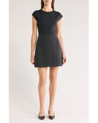 Theory - Cap Sleeve Wool Blend Minidress - Lyst