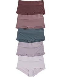 Danskin - Assorted 5-Pack Brushed Microfiber Hipster Briefs - Lyst