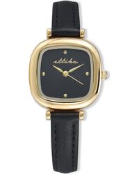Ettika - Rounded Quartz Leather Strap Watch, 26Mm - Lyst