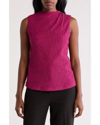 Calvin Klein - Textured Sleeveless Top - Lyst