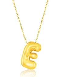 Simona - Bubble Initial Pendant Necklace - Lyst