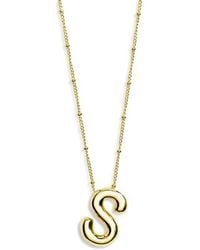 Leith - 3D Initial Pendant Necklace - Lyst