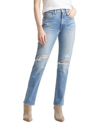 SLVRLAKE Denim - Virginia High Waist Slim Straight Leg Jeans - Lyst