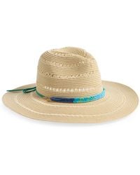 Vince Camuto - Bead Trim Panama Hat - Lyst