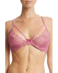 Hanky Panky - Strappy Lace & Mesh Underwire Bra - Lyst