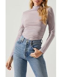Astr - Jobelle Long Sleeve Turtleneck Top - Lyst