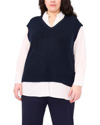 Halogen® - Layered Look Sweater Vest - Lyst