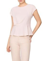 MELLODAY - Side Ruched Crepe Top - Lyst