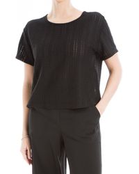 Max Studio - Textured Knit T-Shirt - Lyst