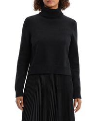 Theory - Long Sleeve Mixed Media Dress - Lyst