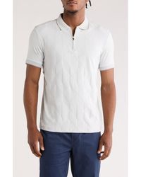 Cactus Man - Tipped & Textured Half Zip Polo - Lyst
