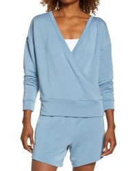 Zella Peaceful Wrap Pullover - Blue
