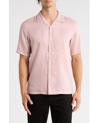 Theory - Daze Short Sleeve Linen Button-Up Shirt - Lyst