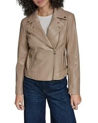 KARL LAGERFELD - Moto Jacket With Charm Studs - Lyst