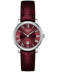 Tissot - Carson Premium Leather Strap Watch, 30Mm - Lyst