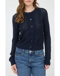 Blu Pepper - Pointelle Cardigan - Lyst