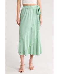 Go Couture - Wrap Midi Skirt - Lyst
