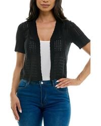 Nina Leonard - Open Stitch Short Sleeve Bolero - Lyst