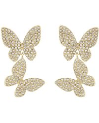 BaubleBar - Butterfly Pavé Crystal Drop Earrings - Lyst