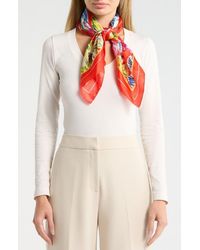 Kate Spade Peanuts Silk Square in Metallic | Lyst