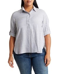 Max Studio - Stripe Popover Tunic - Lyst