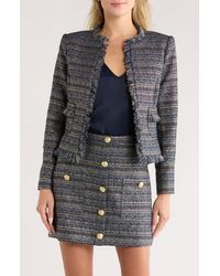 L'Agence - Angelina Tweed Jacket - Lyst