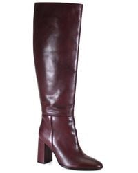 Diba True - Text Back Leather Knee High Boot - Lyst
