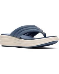 Clarks - Drift Carmen Wedge Flip Flop - Lyst