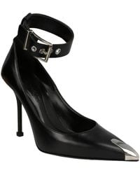 McQueen - Punk Ankle Strap Pointed Toe Pump - Lyst