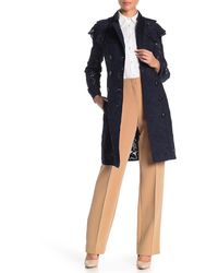 Burberry Stan Hill Double Breasted Lace Trench Coat - Blue