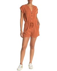 sanctuary linen utility romper