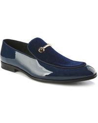 Gino Vitale - Velvet & Patent Leather Bit Loafer - Lyst