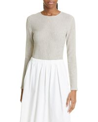 Vince - Textured Long Sleeve Top - Lyst