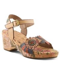 Spring Step - Luvinlife Ankle Strap Platform Wedge Sandal - Lyst