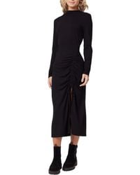 Scotch & Soda - Asymmetric Ruched Long Sleeve Dress - Lyst